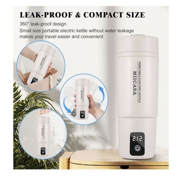 17oz Travel Electric Kettle Portable Water Boiler with 6 Variable Presets NEW! - Picture 4 of 12